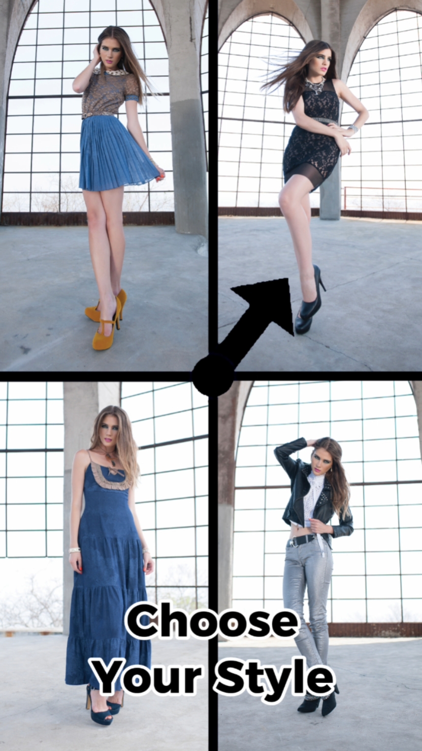 Exibição de produtos de roupas Multi Galery TikTok Style 