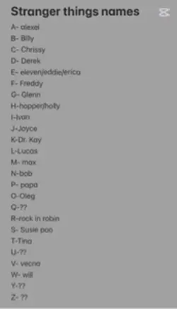 Stranger things name