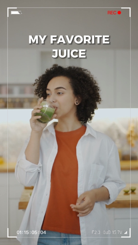 Juice product display Tiktok style