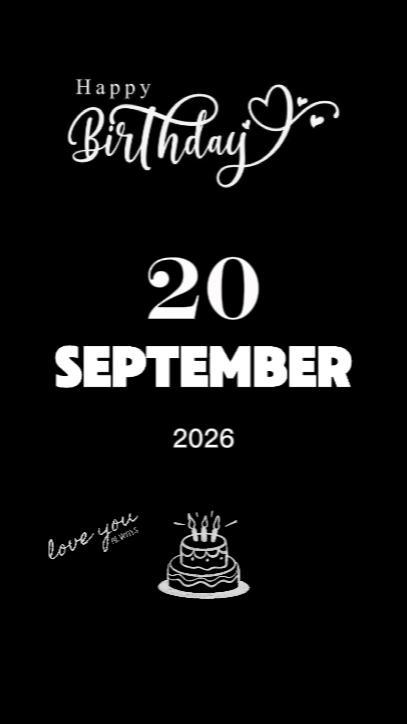 HBD LOVE 20 SEPTEMBE