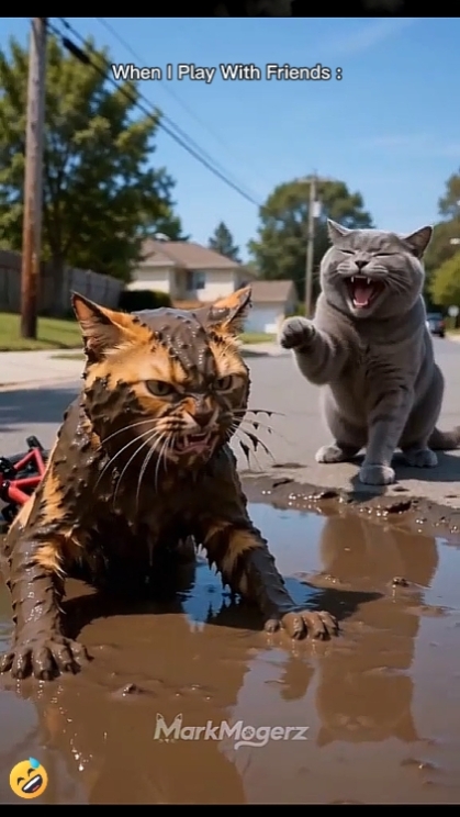 Gato engraçado