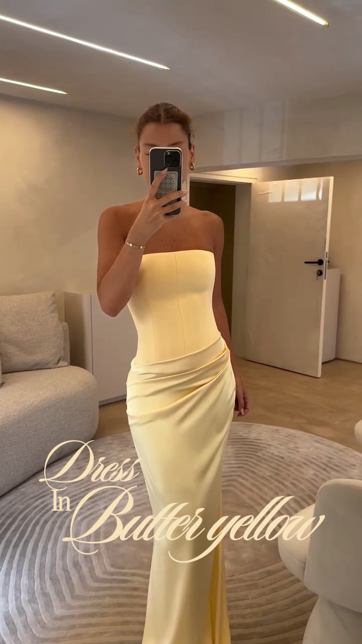 VESTIDO AMARELO DE MANTEIGA