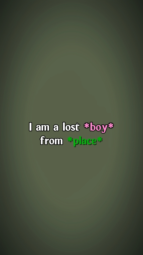 I am a lost boy 