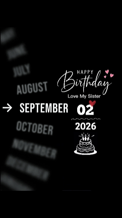 HBD Sister 2 Sept