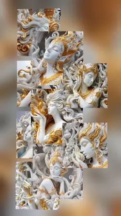 White with Gold