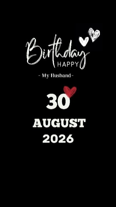 hbd husband 30 aug