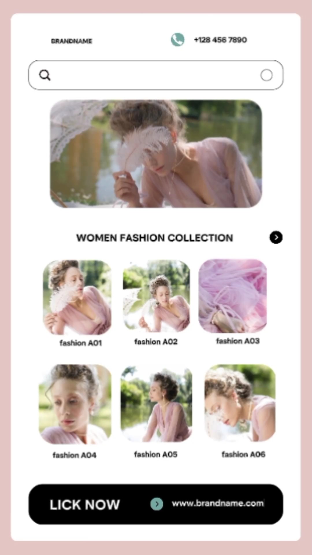 New Collection fashion Women's Pink Product Display TikTok Style