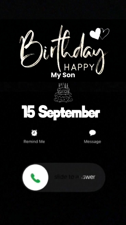 CUMPLEAÑOS MI HIJO 15 de septiembre