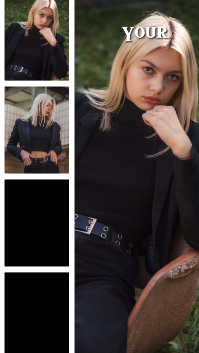 Exibição de produtos de roupas de moda Estilo TikTok