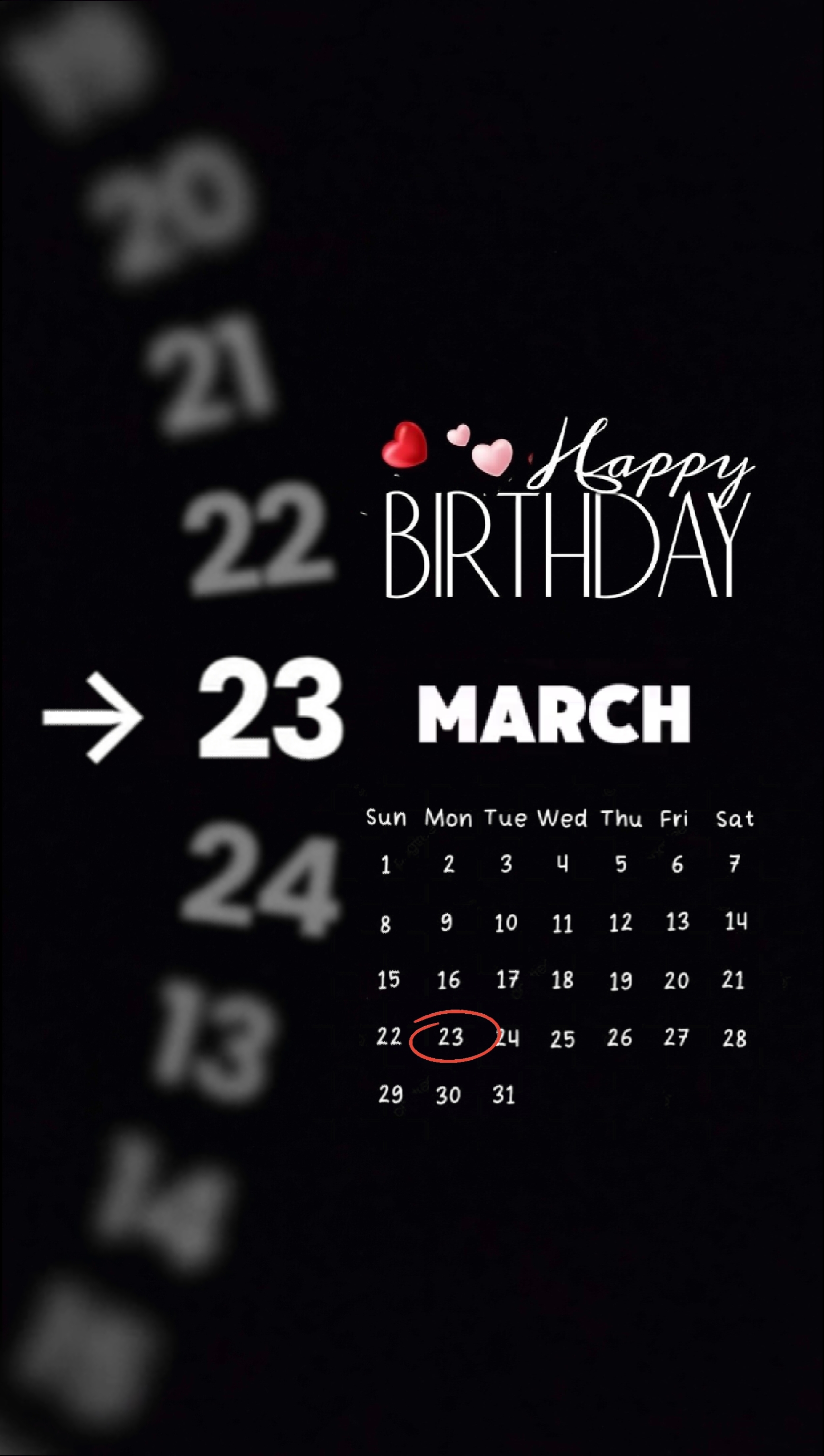 Birthday 23 March 