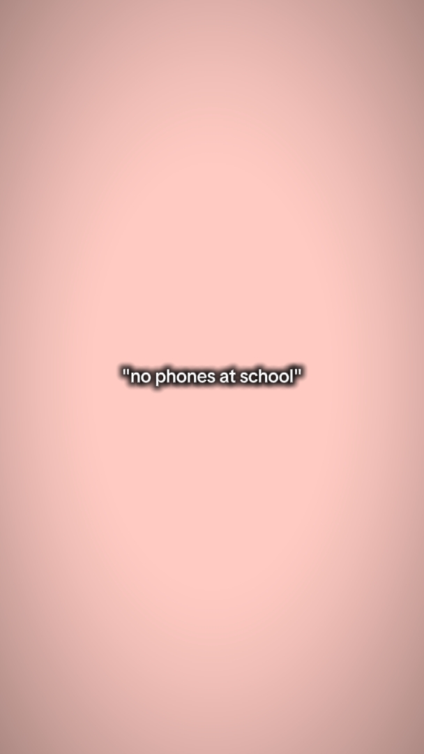 no phones at school