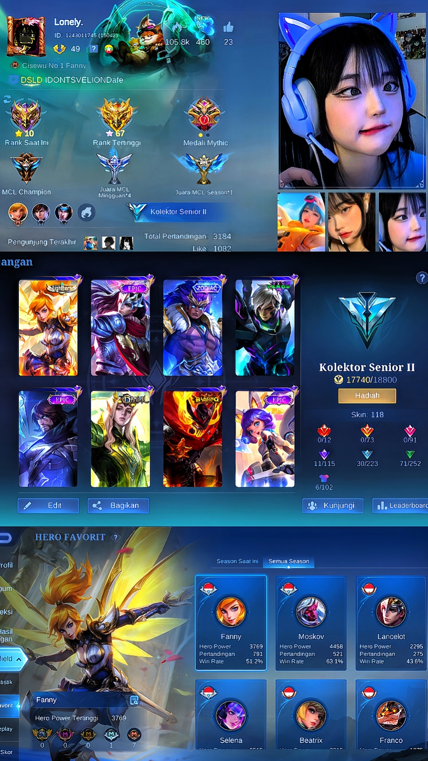 Profil + Koleksiyon