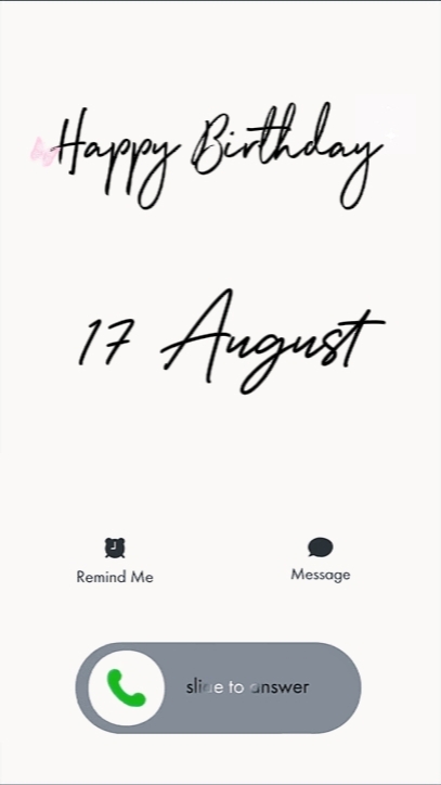 Birthday 17 August