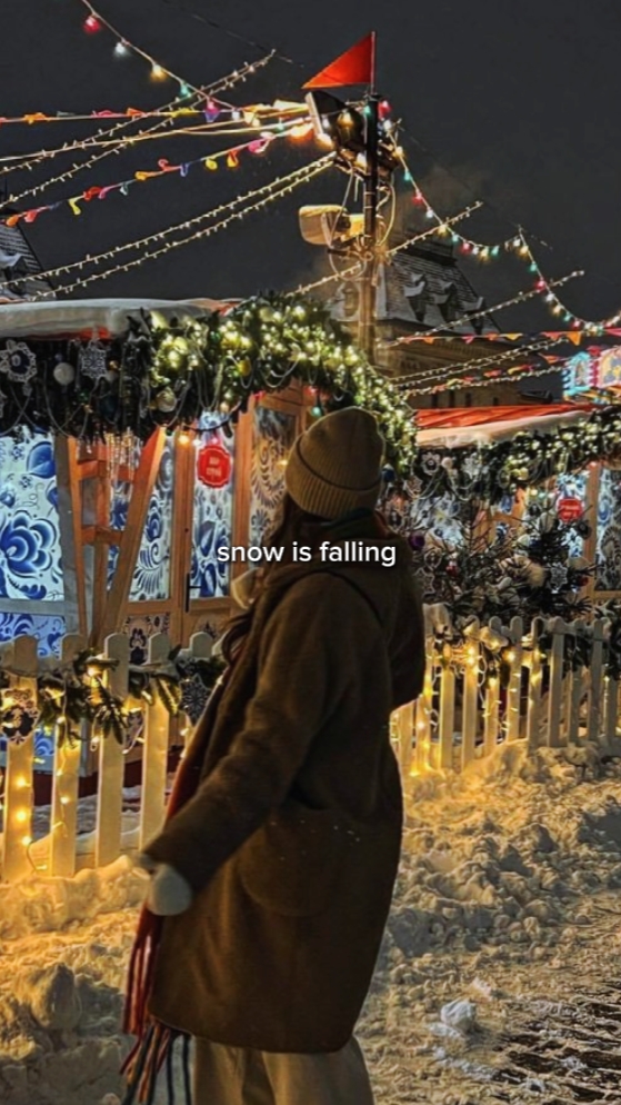 La nieve está cayendo 