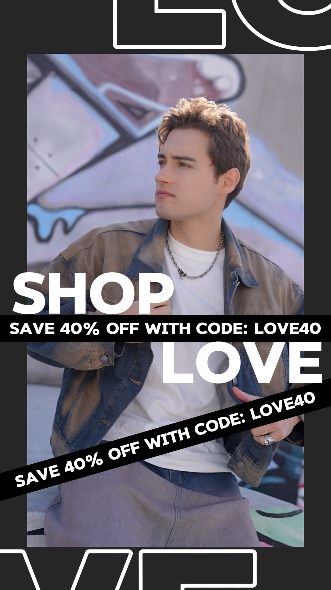 Exhibición De Promoción De Rebajas Del Día De San Valentín Para Ropa Texto Estilo Flash