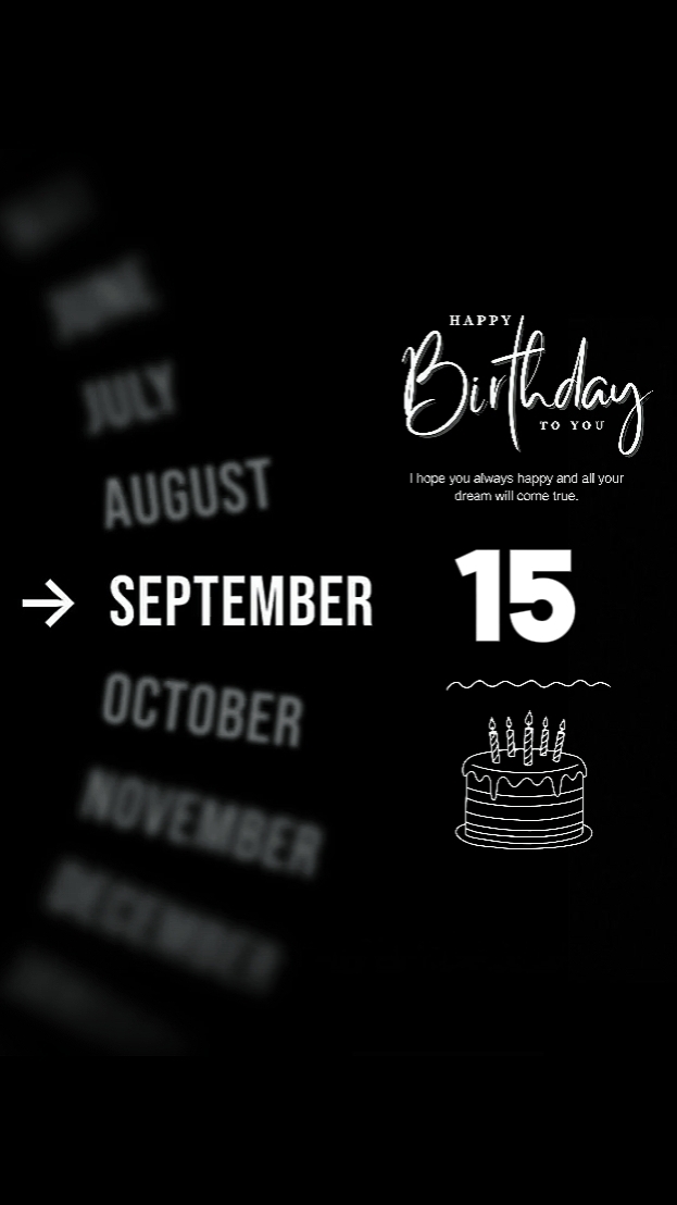 B'DAY 15 SEPTEMBER