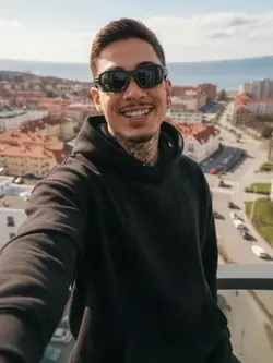 Självsäkert urban-selfieklipp