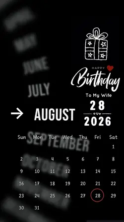 HBD WIFE 28 AUGUST
