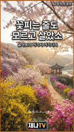 꽃피는 줄도 모르고 살았소