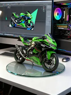 miniatur montor 3d