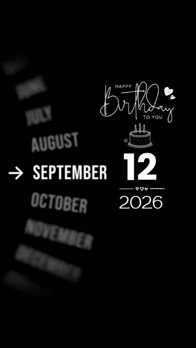 Birthday 12 Septembe