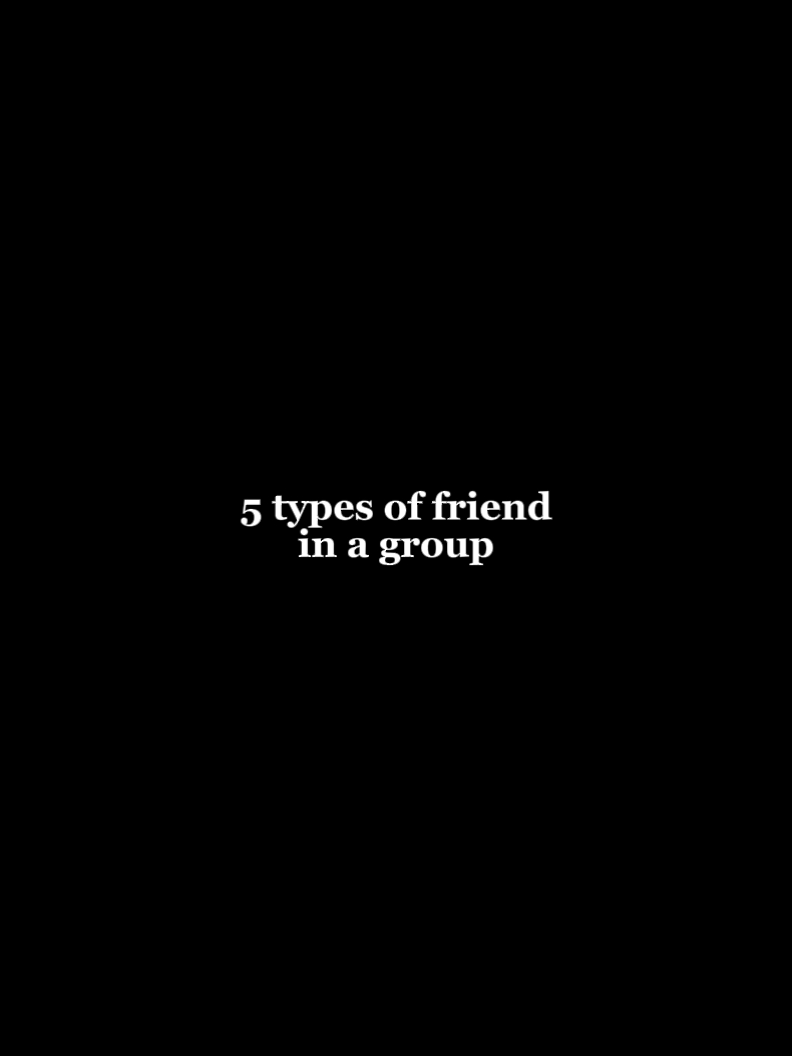5 types d'amis