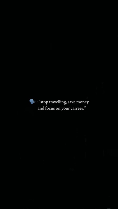 stop traveling