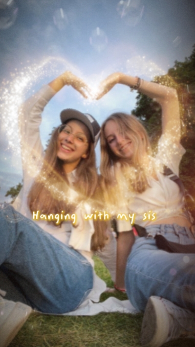 Hanging with my sis 