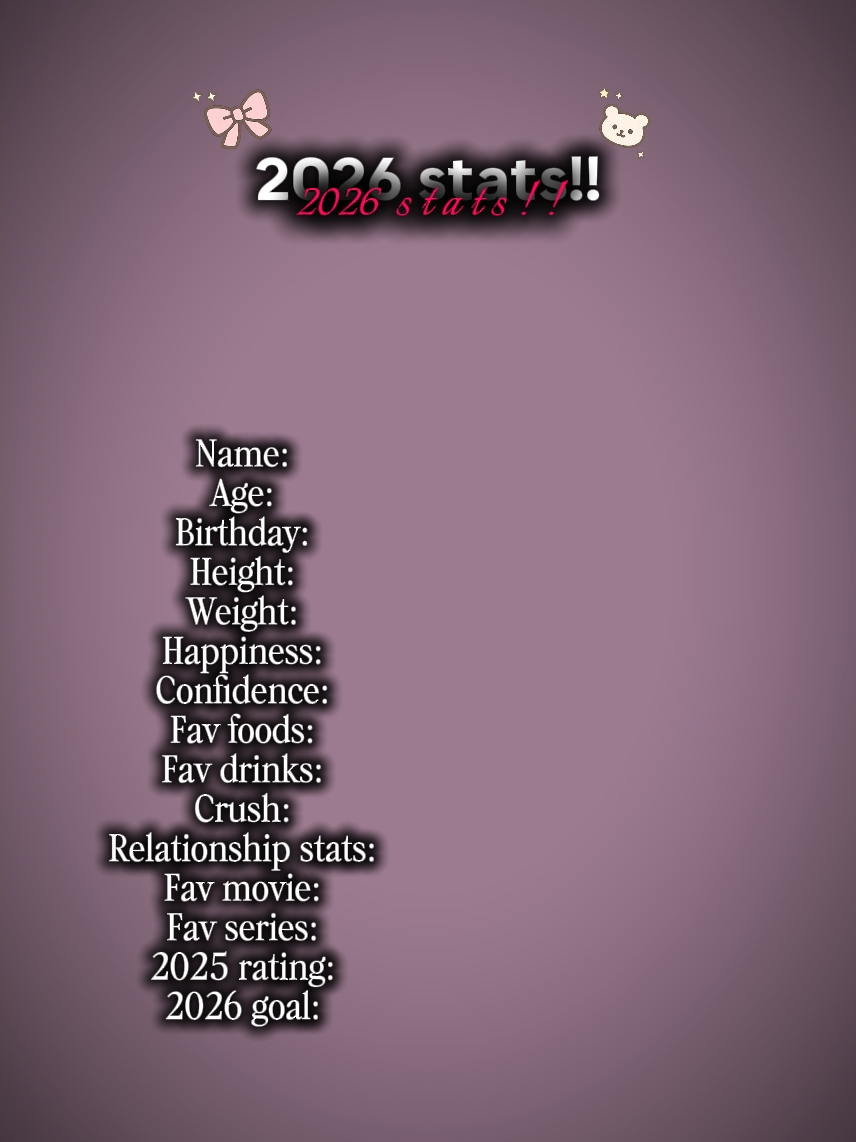 2026 stats
