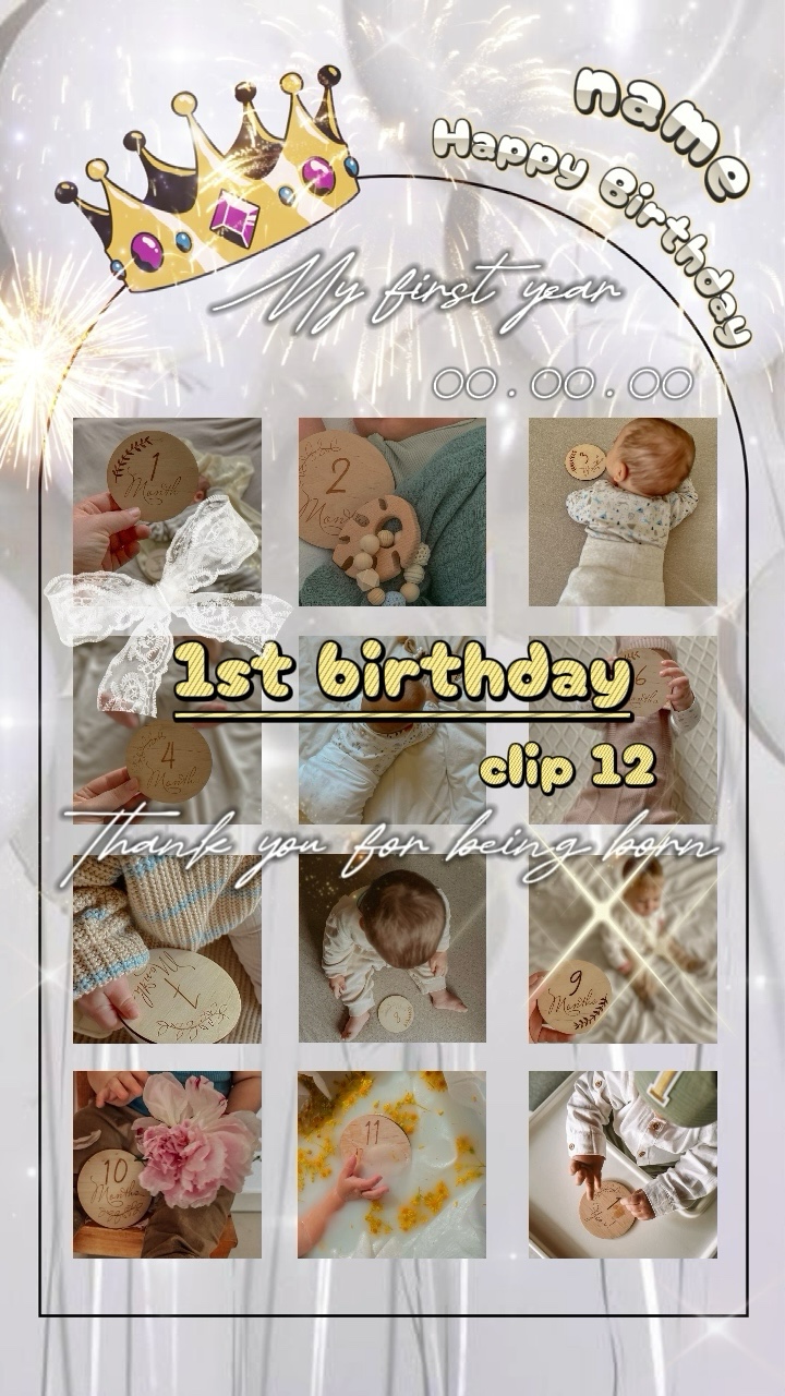 Birthday photo baby