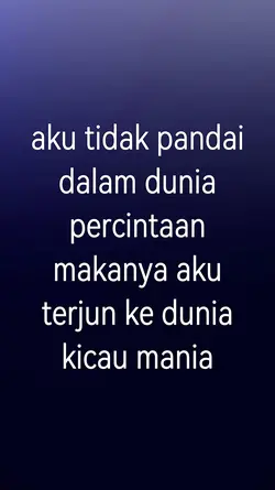 aku tidak pandai dlm