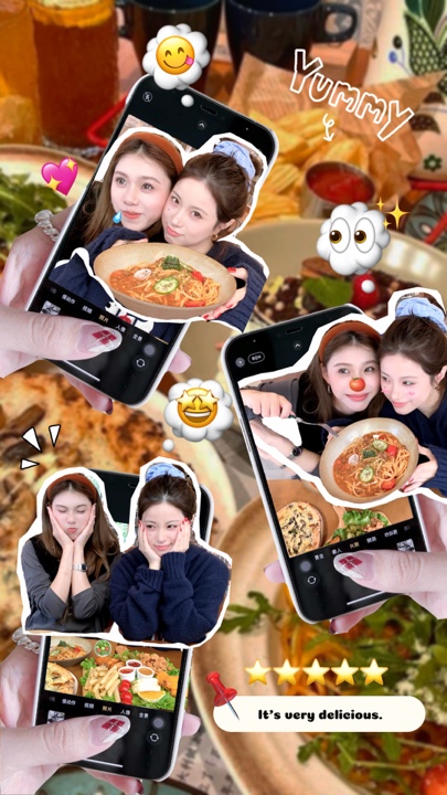 eating with friends 