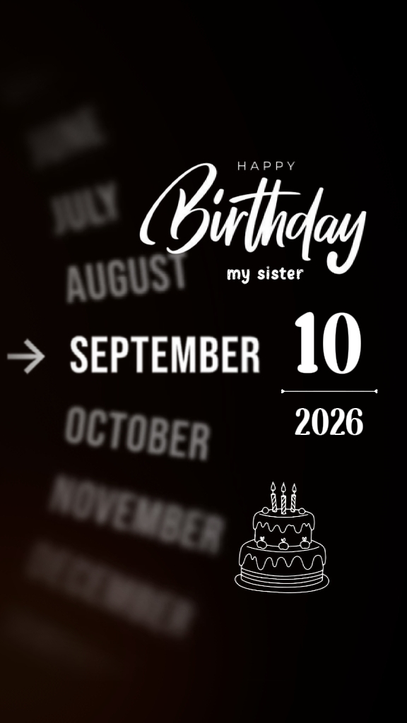 Ulang Tahun Saudari 10 September