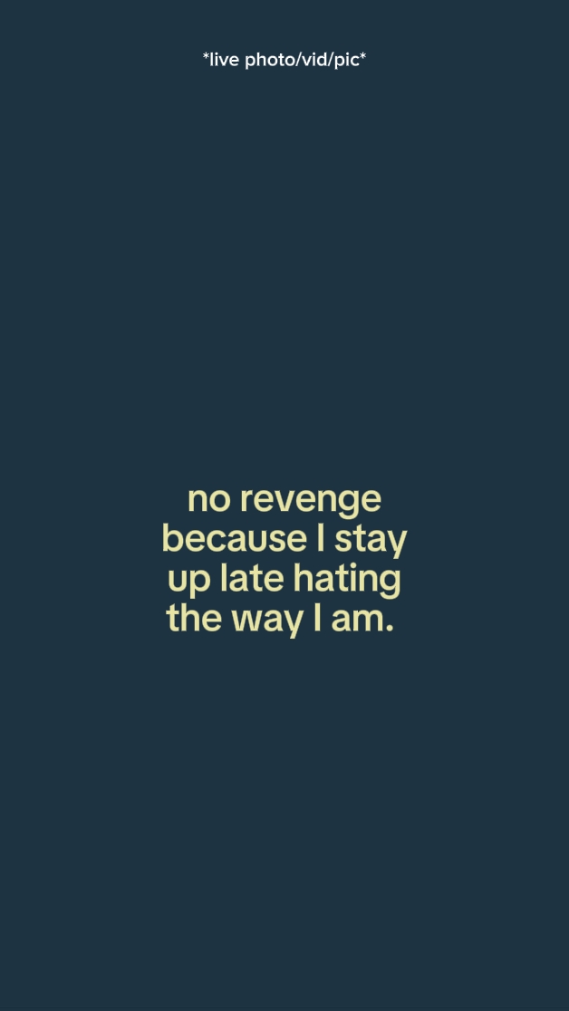 no revenge because 