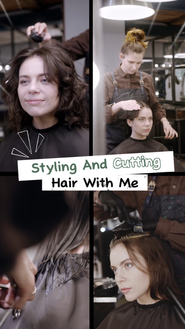 Woman Hair Cut Display TikTok Style