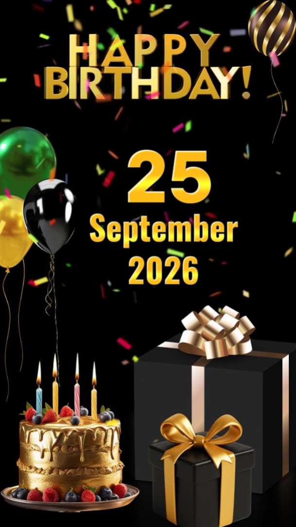Feliz cumpleaños 24 de septiembre 