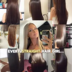 Straight+curly hair