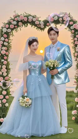 sunset wedding