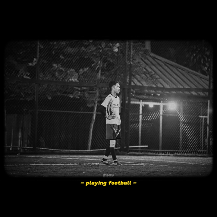 playing football
