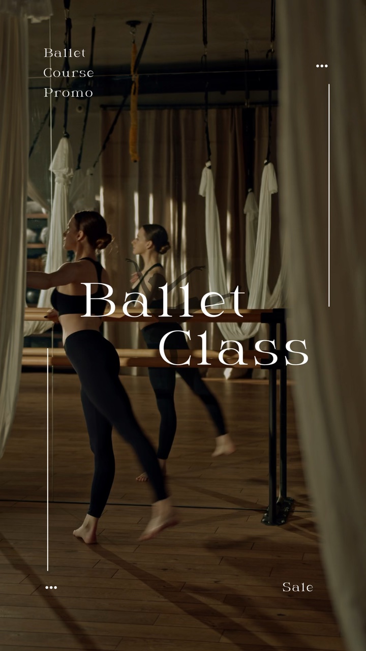 Anuncios promocionales del curso de ballet de estilo elegante