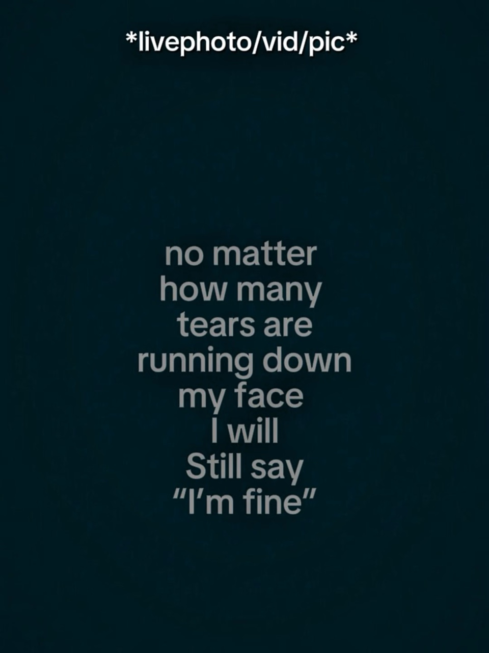 Nomatterhowmanytears
