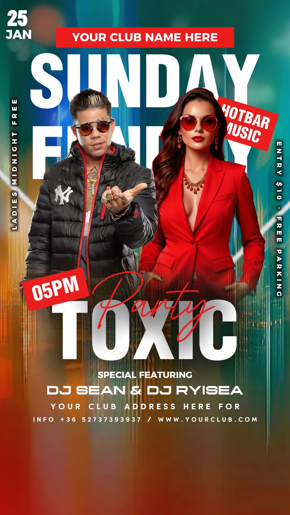 Cartel Noche De Fiesta