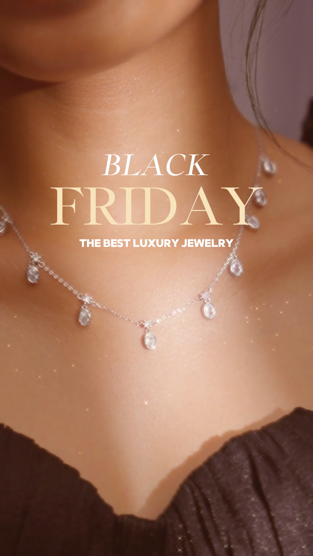 Annonces TikTok de produits de bijoux de style minimaliste du Black Friday