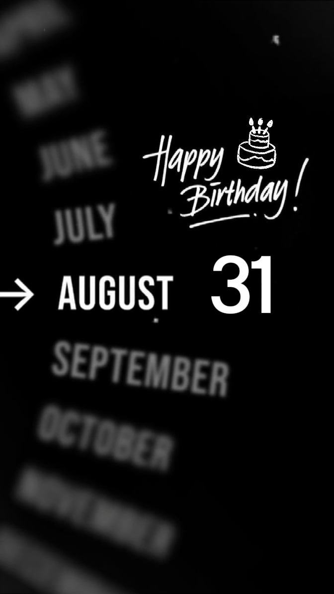 Anniversaire 31 août