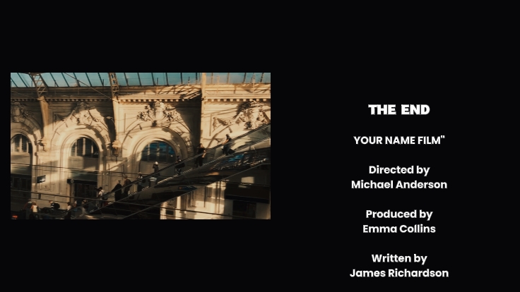 outro credits film