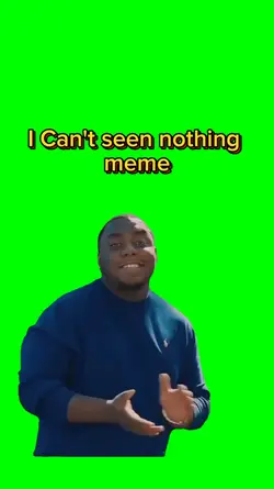 I Can't seen nothing