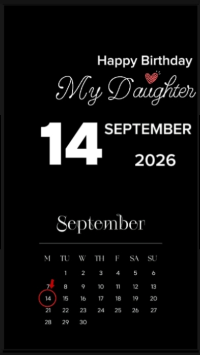 HBD Daughter 14 Sept