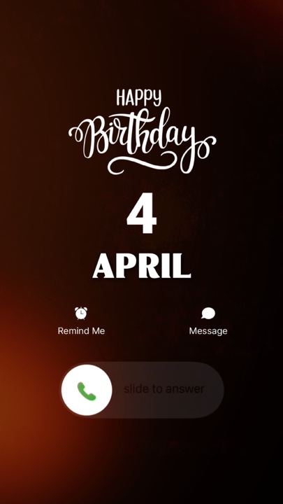HBD 4 APRIL 2026