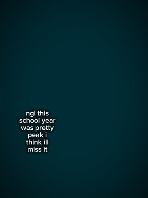 Ngl this school year