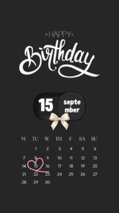 B'day 15 September